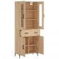 vidaXL Ντουλάπι Sonoma δρυς 69,5 x 34 x 180 εκ. από Επεξεργασμένο Ξύλο