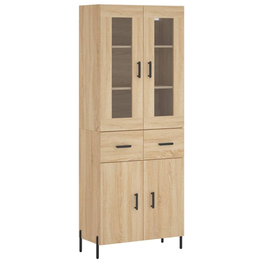 vidaXL Ντουλάπι Sonoma δρυς 69,5 x 34 x 180 εκ. από Επεξεργασμένο Ξύλο