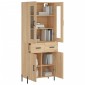 vidaXL Ντουλάπι Sonoma δρυς 69,5 x 34 x 180 εκ. από Επεξεργασμένο Ξύλο