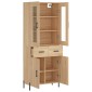 vidaXL Ντουλάπι Sonoma δρυς 69,5 x 34 x 180 εκ. από Επεξεργασμένο Ξύλο