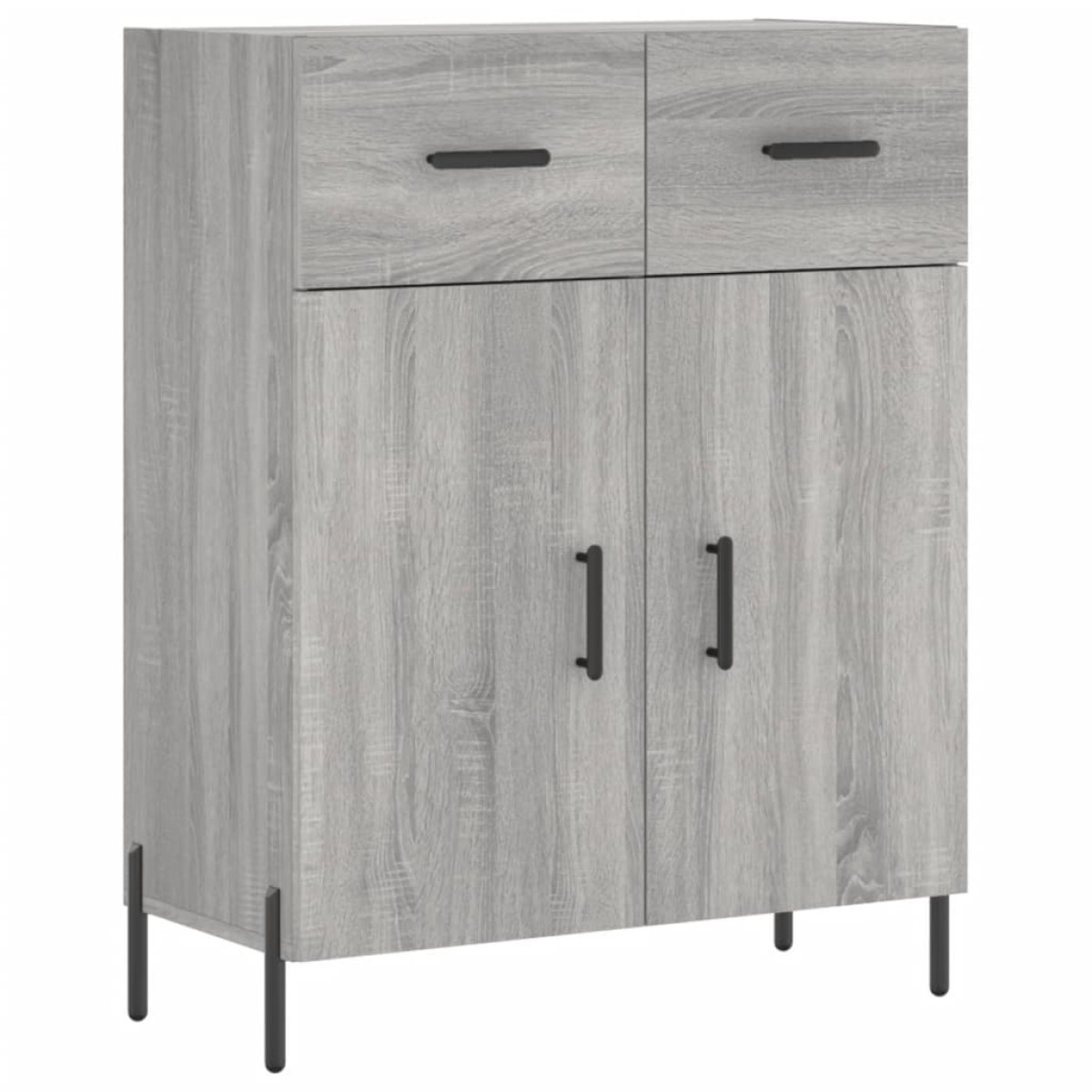vidaXL Ντουλάπι Γκρι Sonoma 69,5 x 34 x 180 εκ. Επεξεργασμένο Ξύλο