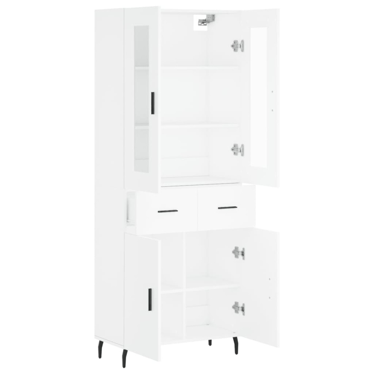 vidaXL Ντουλάπι Λευκό 69,5x34x180 εκ. από Επεξεργασμένο Ξύλο