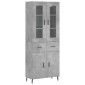 vidaXL Ντουλάπι Γκρι Σκυροδέματος 69,5x34x180 εκ. Επεξεργασμένο Ξύλο