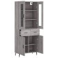 vidaXL Ντουλάπι Γκρι Sonoma 69,5 x 34 x 180 εκ. Επεξεργασμένο Ξύλο