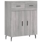vidaXL Ντουλάπι Γκρι Sonoma 69,5 x 34 x 180 εκ. Επεξεργασμένο Ξύλο