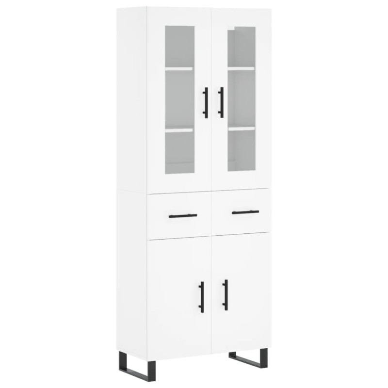 vidaXL Ντουλάπι Λευκό 69,5x34x180 εκ. από Επεξεργασμένο Ξύλο