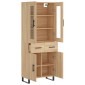 vidaXL Ντουλάπι Sonoma δρυς 69,5 x 34 x 180 εκ. από Επεξεργασμένο Ξύλο