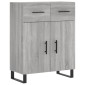 vidaXL Ντουλάπι Γκρι Sonoma 69,5 x 34 x 180 εκ. Επεξεργασμένο Ξύλο