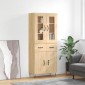 vidaXL Ντουλάπι Sonoma δρυς 69,5 x 34 x 180 εκ. από Επεξεργασμένο Ξύλο