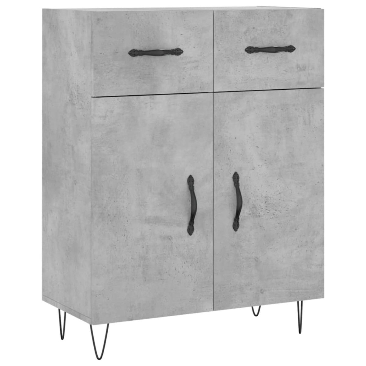 vidaXL Ντουλάπι Γκρι Σκυροδέματος 69,5x34x180 εκ. Επεξεργασμένο Ξύλο