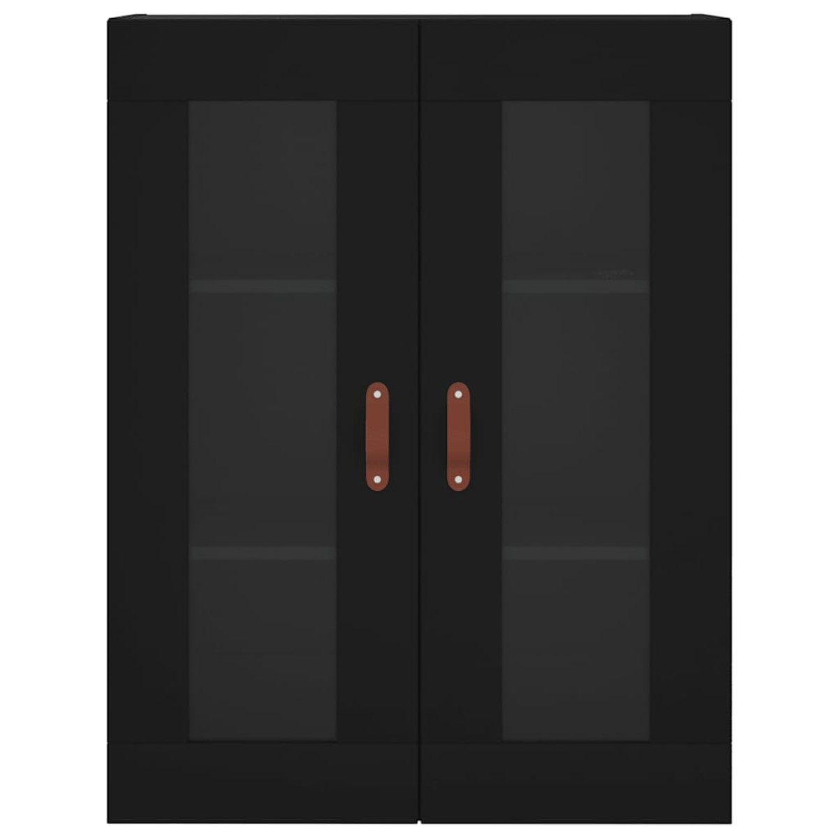 vidaXL Ντουλάπι Μαύρο 69,5x34x180 εκ. από Επεξεργασμένο Ξύλο