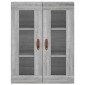 vidaXL Ντουλάπι Γκρι Sonoma 69,5 x 34 x 180 εκ. Επεξεργασμένο Ξύλο