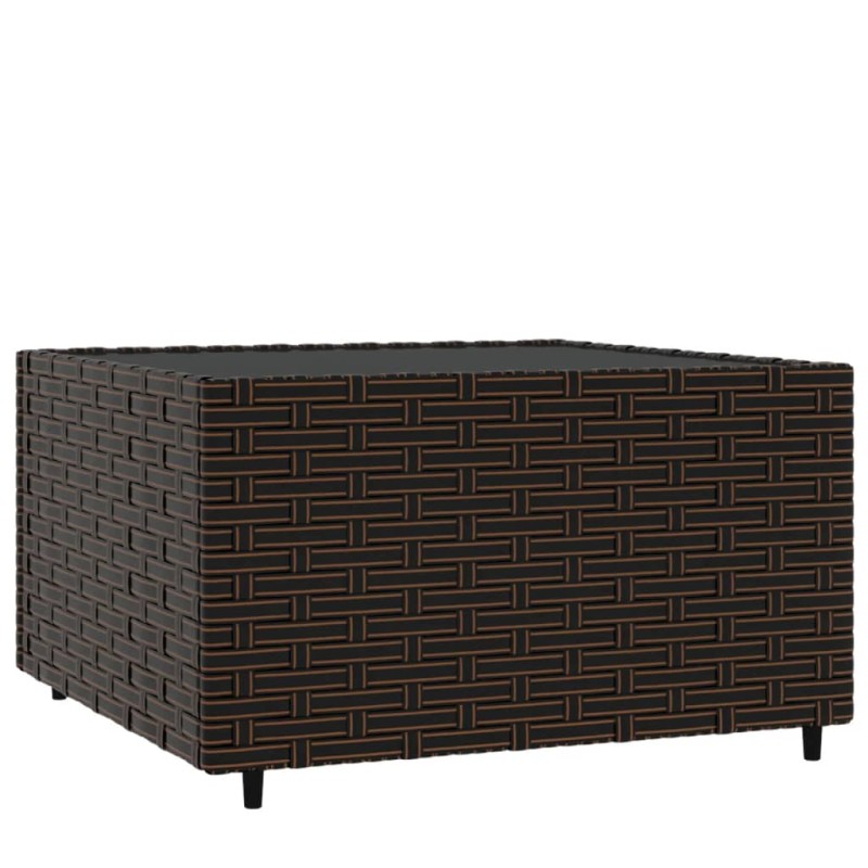 vidaXL Τραπέζάκι Κήπου Τετράγωνο Καφέ 50x50x30 εκ. από Συνθετικό Ρατάν