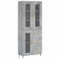 vidaXL Ντουλάπι Γκρι Σκυροδέματος 69,5x34x180 εκ. Επεξεργασμένο Ξύλο