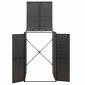 vidaXL Πλαίσιο για Κάδο Απορρ. με Ρόδες Μαύρο 70x80x117 εκ Συνθ. Ρατάν