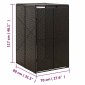 vidaXL Πλαίσιο για Κάδο Απορρ. με Ρόδες Μαύρο 70x80x117 εκ Συνθ. Ρατάν