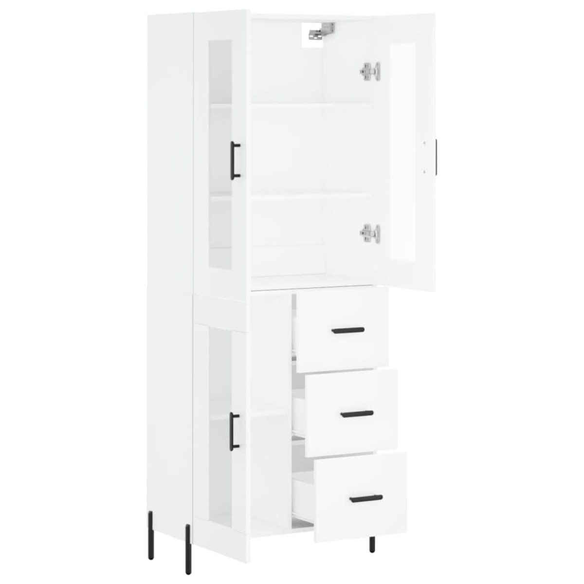 vidaXL Ντουλάπι Λευκό 69,5x34x180 εκ. από Επεξεργασμένο Ξύλο