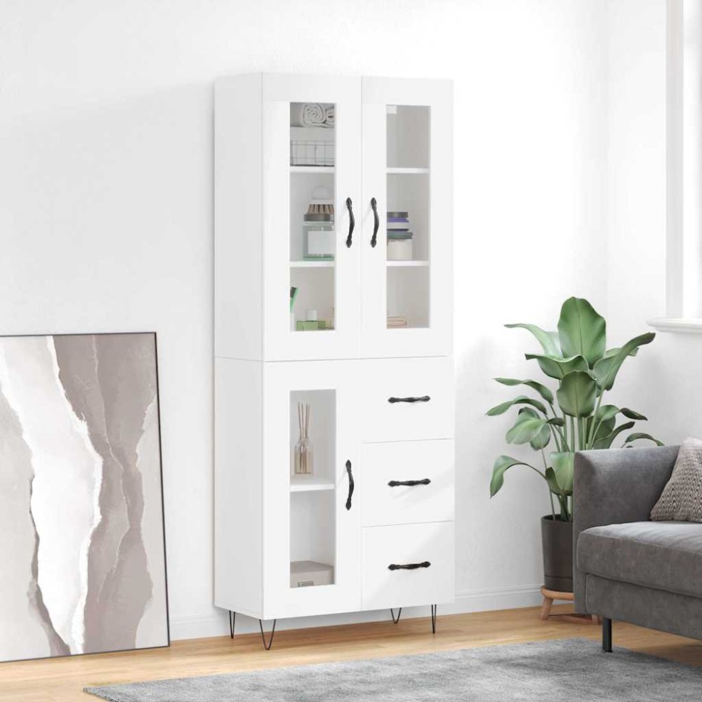 vidaXL Ντουλάπι Λευκό 69,5x34x180 εκ. από Επεξεργασμένο Ξύλο