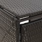 vidaXL Πλαίσιο για Κάδο Απορρ. με Ρόδες Μαύρο 274x80x117εκ Συνθ. Ρατάν