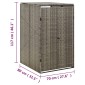 vidaXL Πλαίσιο για Κάδο Απορρ. με Ρόδες Γκρι 70x80x117 εκ. Συνθ. Ρατάν