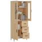 vidaXL Ντουλάπι Sonoma δρυς 69,5 x 34 x 180 εκ. από Επεξεργασμένο Ξύλο