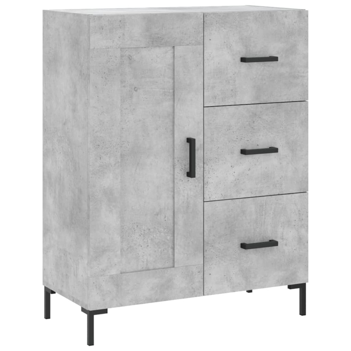 vidaXL Ντουλάπι Γκρι Σκυροδέματος 69,5x34x180 εκ. Επεξεργασμένο Ξύλο