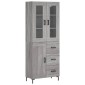 vidaXL Ντουλάπι Γκρι Sonoma 69,5 x 34 x 180 εκ. Επεξεργασμένο Ξύλο