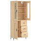 vidaXL Ντουλάπι Sonoma δρυς 69,5 x 34 x 180 εκ. από Επεξεργασμένο Ξύλο