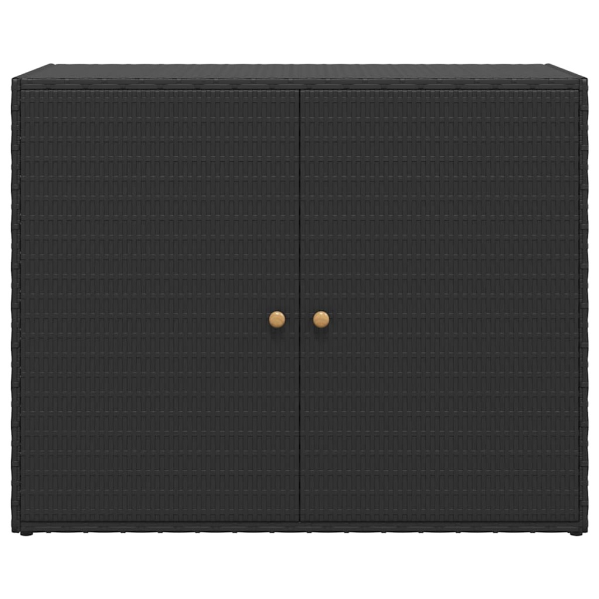 vidaXL Ντουλάπι Αποθήκευσης Κήπου Μαύρο 100x55,5x80 εκ Συνθετικό Ρατάν