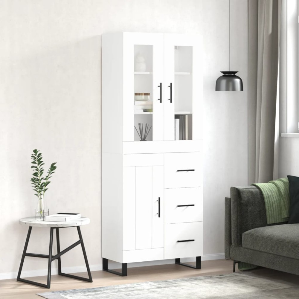 vidaXL Ντουλάπι Λευκό 69,5x34x180 εκ. από Επεξεργασμένο Ξύλο