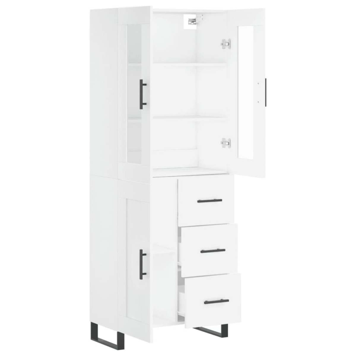 vidaXL Ντουλάπι Λευκό 69,5x34x180 εκ. από Επεξεργασμένο Ξύλο