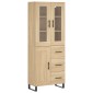 vidaXL Ντουλάπι Sonoma δρυς 69,5 x 34 x 180 εκ. από Επεξεργασμένο Ξύλο