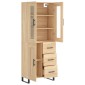 vidaXL Ντουλάπι Sonoma δρυς 69,5 x 34 x 180 εκ. από Επεξεργασμένο Ξύλο