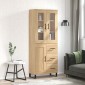 vidaXL Ντουλάπι Sonoma δρυς 69,5 x 34 x 180 εκ. από Επεξεργασμένο Ξύλο