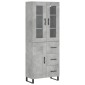 vidaXL Ντουλάπι Γκρι Σκυροδέματος 69,5x34x180 εκ. Επεξεργασμένο Ξύλο
