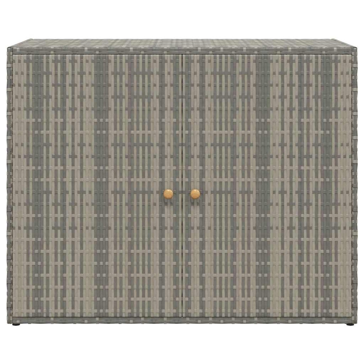 vidaXL Ντουλάπι Αποθήκευσης Κήπου Γκρι 100x55,5x80 εκ. Συνθετικό Ρατάν
