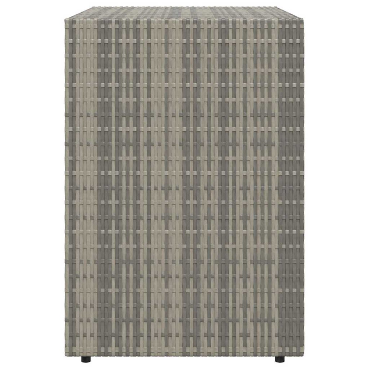 vidaXL Ντουλάπι Αποθήκευσης Κήπου Γκρι 100x55,5x80 εκ. Συνθετικό Ρατάν