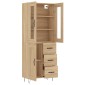 vidaXL Ντουλάπι Sonoma δρυς 69,5 x 34 x 180 εκ. από Επεξεργασμένο Ξύλο