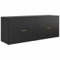 vidaXL Ντουλάπι Αποθήκευσης Κήπου Μαύρο 198x55,5x80 εκ Συνθετικό Ρατάν