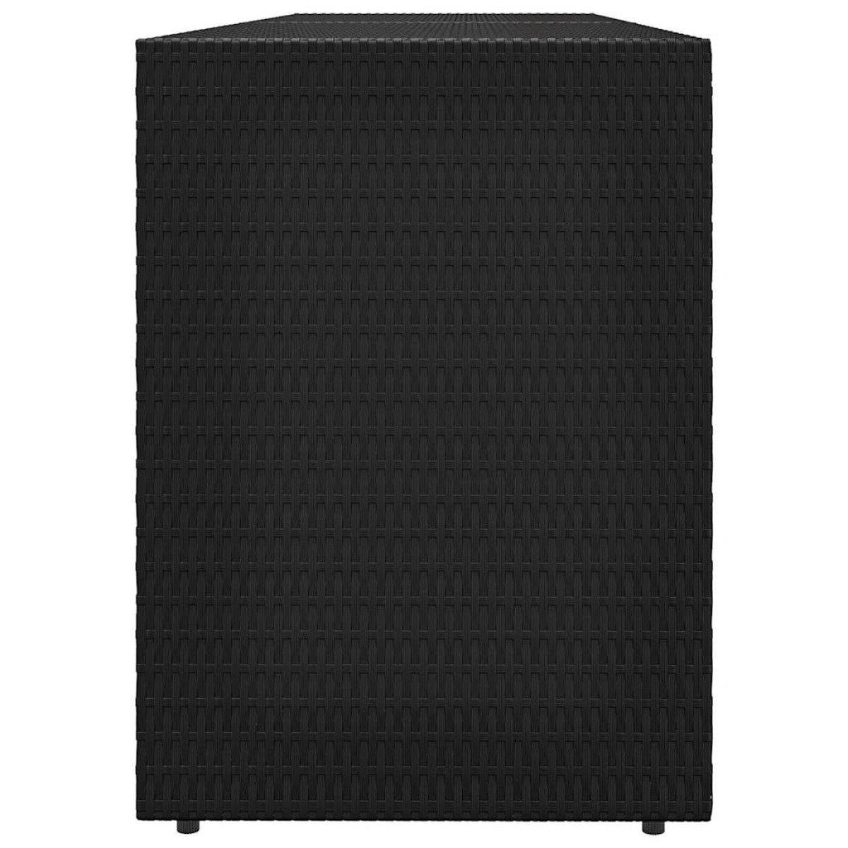 vidaXL Ντουλάπι Αποθήκευσης Κήπου Μαύρο 198x55,5x80 εκ Συνθετικό Ρατάν