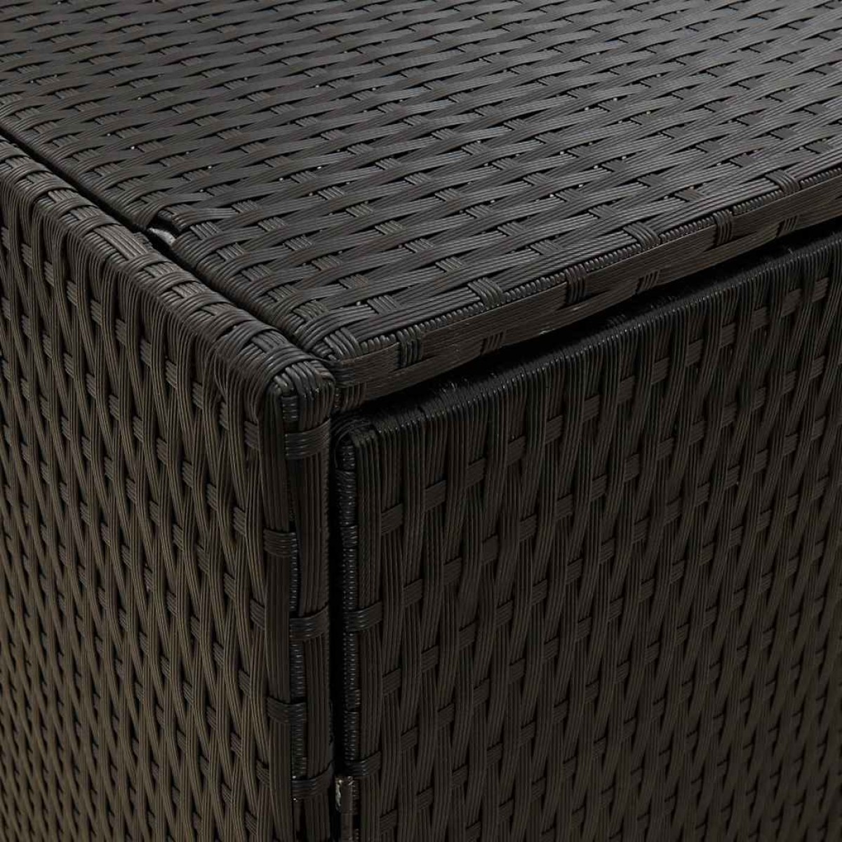 vidaXL Ντουλάπι Αποθήκευσης Κήπου Μαύρο 198x55,5x80 εκ Συνθετικό Ρατάν