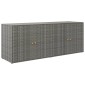 vidaXL Ντουλάπι Αποθήκευσης Κήπου Γκρι 198x55,5x80 εκ. Συνθετικό Ρατάν