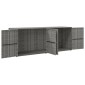 vidaXL Ντουλάπι Αποθήκευσης Κήπου Γκρι 198x55,5x80 εκ. Συνθετικό Ρατάν