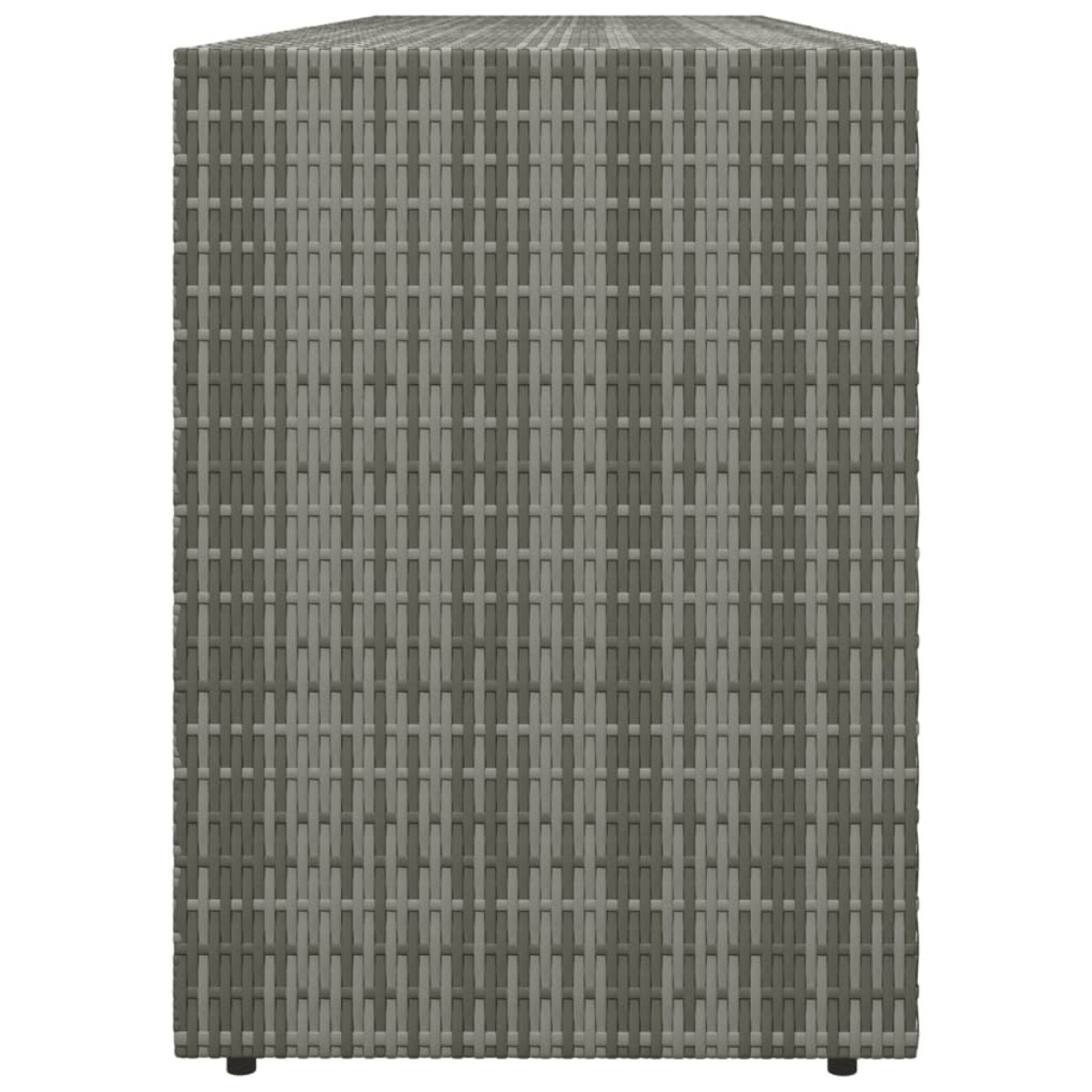 vidaXL Ντουλάπι Αποθήκευσης Κήπου Γκρι 198x55,5x80 εκ. Συνθετικό Ρατάν