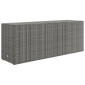 vidaXL Ντουλάπι Αποθήκευσης Κήπου Γκρι 198x55,5x80 εκ. Συνθετικό Ρατάν