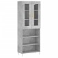 vidaXL Ντουλάπι Γκρι Σκυροδέματος 69,5x34x180 εκ. Επεξεργασμένο Ξύλο