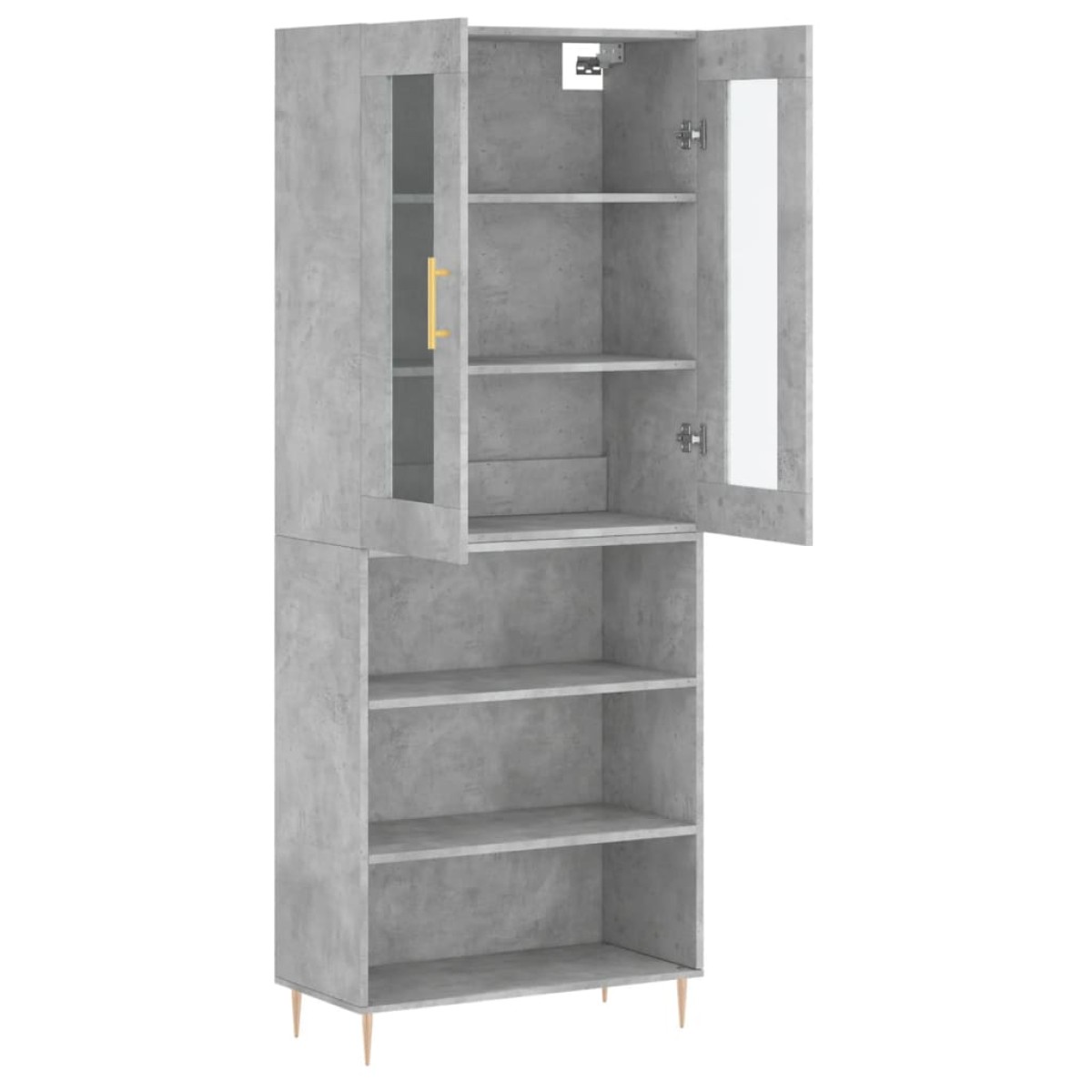 vidaXL Ντουλάπι Γκρι Σκυροδέματος 69,5x34x180 εκ. Επεξεργασμένο Ξύλο