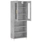 vidaXL Ντουλάπι Γκρι Σκυροδέματος 69,5x34x180 εκ. Επεξεργασμένο Ξύλο