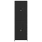 vidaXL Ντουλάπι Αποθήκευσης Κήπου Μαύρο 59x40x180 εκ. από Συνθ. Ρατάν