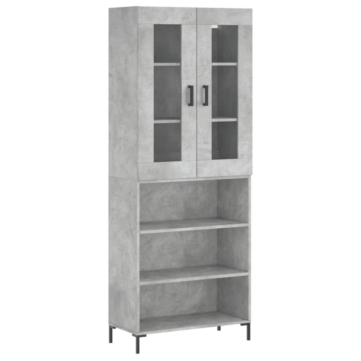 vidaXL Ντουλάπι Γκρι Σκυροδέματος 69,5x34x180 εκ. Επεξεργασμένο Ξύλο